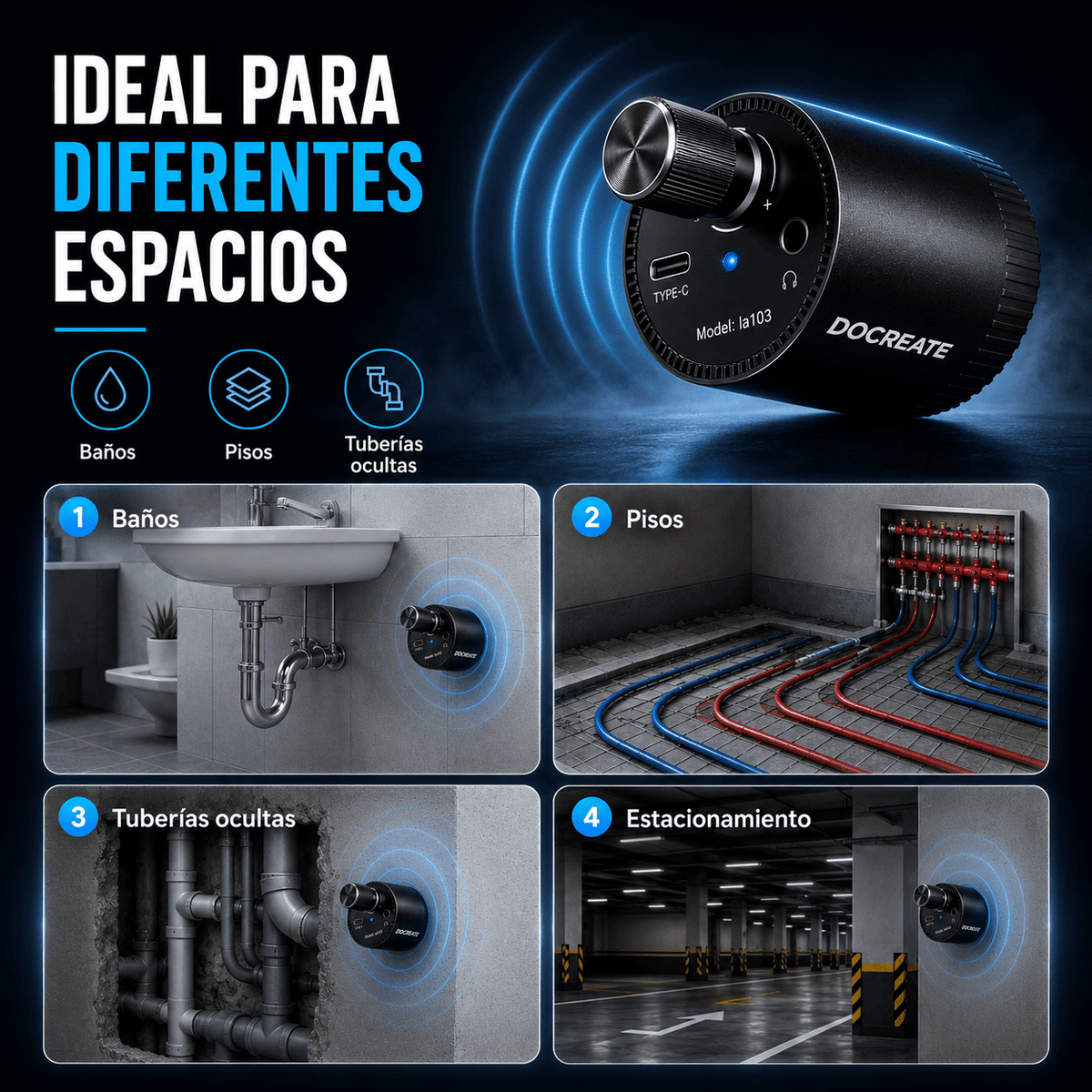 🔧 Detector de Fugas de Agua - Localiza Filtraciones Sin Romper Paredes 💧✨