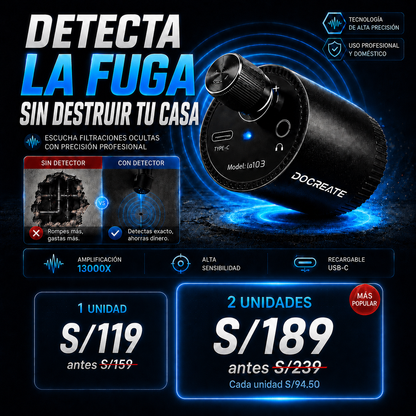 🔧 Detector de Fugas de Agua - Localiza Filtraciones Sin Romper Paredes 💧✨