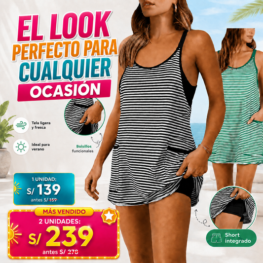 👗 Vestido Short Rayas VeranoFit - Frescura Casual con Comodidad ✨