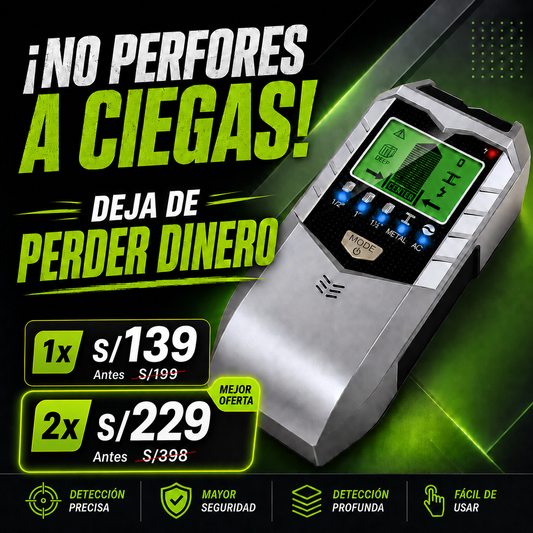 🔎 Detector de Pared Multimaterial 5 en 1🛠️ - Trabaja Sin Riesgos