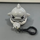 Creativo Pequeño tiburón mordedura pez juego escalada cuerda bolsa colgante llavero descompresión novedad divertidos juguetes para mascotas