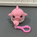 Creativo Pequeño tiburón mordedura pez juego escalada cuerda bolsa colgante llavero descompresión novedad divertidos juguetes para mascotas