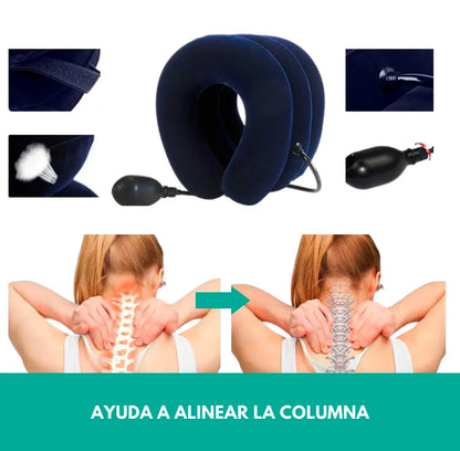 COLLARÍN CERVICAL INFLABLE - ALIVIA DOLOR Y TENSIÓN CUELLO