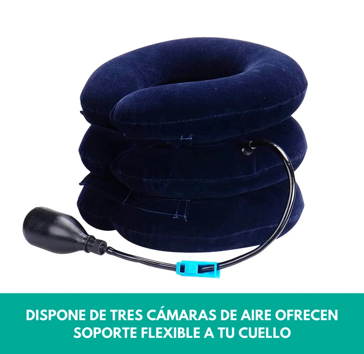 COLLARÍN CERVICAL INFLABLE - ALIVIA DOLOR Y TENSIÓN CUELLO